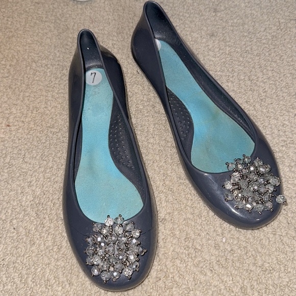 Oka.b Gray jelly Embellished flats 7 - Picture 5 of 7